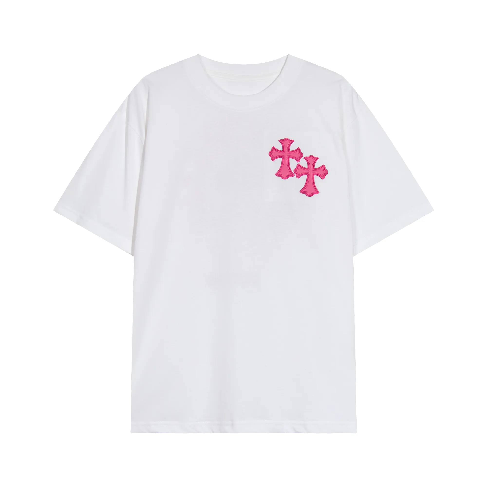 P150 Chrome Hearts Chrome Hearts Contrast Color Short Sleeves Size: SMLXL Color: White Pink Black
